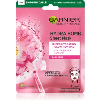Garnier Textil Masks Hydra Bomb Masca de celule cu efect lucios - imagine 2